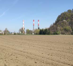 Mellach Kraftwerk in Sicht