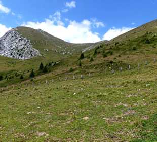 Blick zurück beim Abstieg