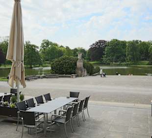 Blick von der Terrasse in den Maschpark