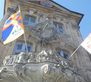 Das Alte Rathaus von Bamberg über der Regnitz