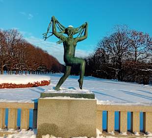 Der Figurenpark im Schnee