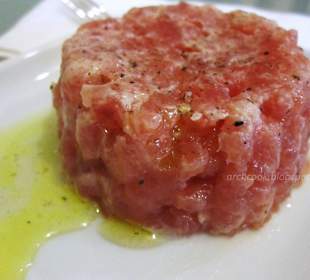 Tartare di tonno in olio e capperi del garda
