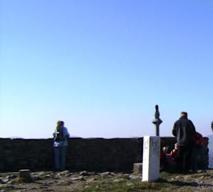 Grenzstein D/CZ an Hochwaldbaude