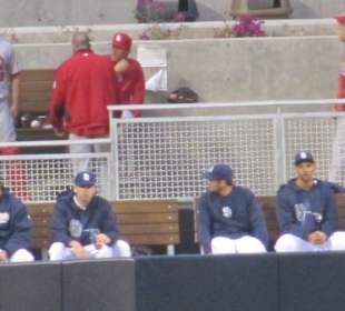 Der Bullpen der Padres und Cardinals