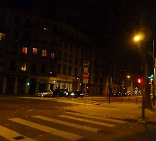 Ulice Lyonu wieczorem