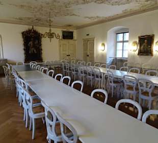 Der weiße Saal im Wasserschloss Mitzwitz