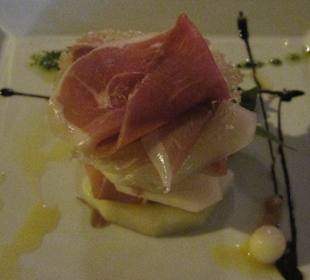 Melone mit Serrano-Schinken