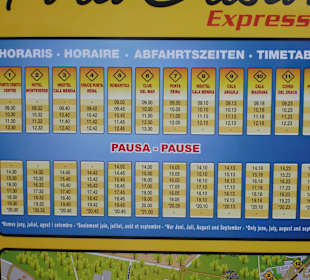 Fahrplan PC-Express