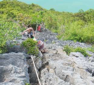 Letztes Stück vom Aufstieg zur Aussichtsplattform