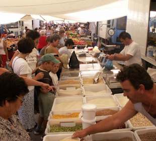 Marktstände in Nikiti