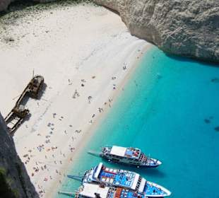 Das Schiffswrack von oben