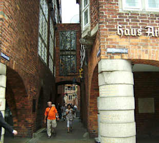 Böttcherstraße am Ausgang Weserufer