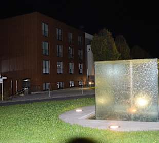 Wassersäule am Abend