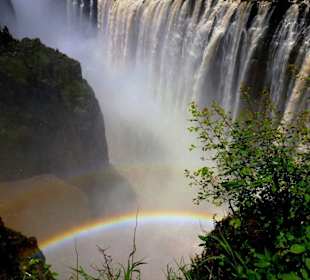 Rainbow at Victoria Falls Zambia side