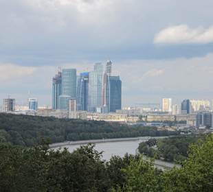 Die Skyline des modernen Moskau