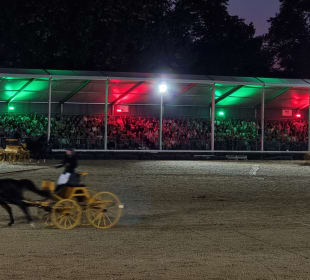 Lichtshow mit NRW Landesfarben
