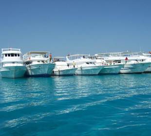 Die Boote der Schnorchel-Tour