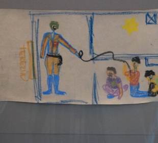 Kinder Zeichnung in der Pinkas Synagoge