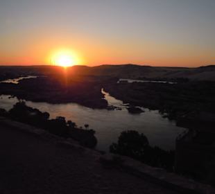 Sonnenuntergang bei Assuan Ausflug