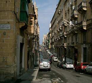 Steile Gasse in Valletta