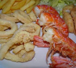 Gambas und Tintenfisch im La Veranda