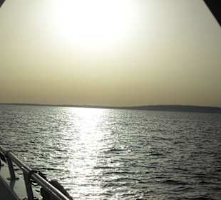 Sonnenaufgang an Deck