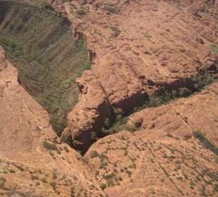 Aus dem Hubschrauber