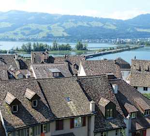 Blick auf die Stadtdächer