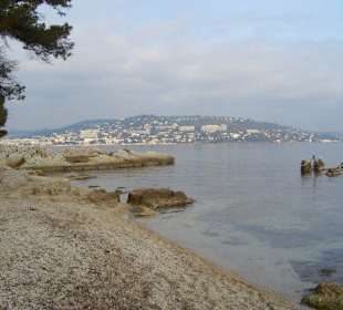 Blick von Sainte Marguerite auf Cannes