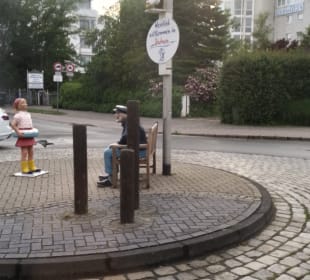 Ein Wahrzeichen im Kreisverkehr von Duhnen