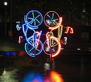 Illuminierte Fahrräder