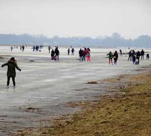 Impressionen vom Eislaufen an der Semkenfahrt