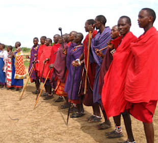 Begrüßungstanz der Masai