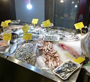 Mit Freunden in Manavgat im Fisch-Restaurant