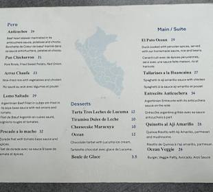 Speisekarte 
