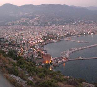 Panoramablick von der Burg Alanya