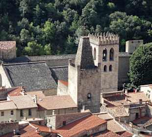 Blick vom Berg auf die Altstadt von Villefranche
