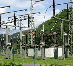 220 KV Freianlage vor dem Pumpspeicherwerk Vianden