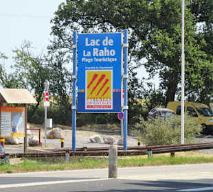 Hinweisschild am Lac de la Raho