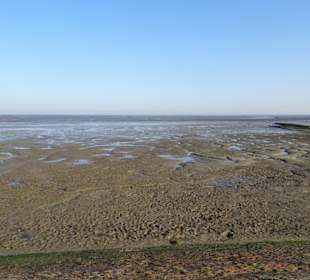 Blick über das Watt vom Strand Burhave