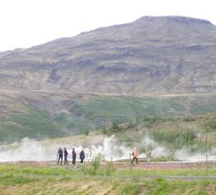 Nur noch dampfende Geysire
