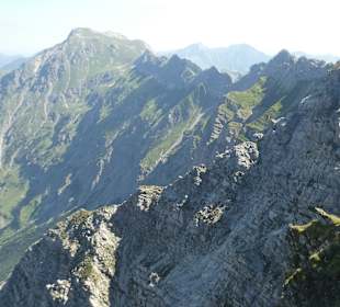Blick vom Nordwandsteig am Nebelhorn