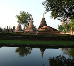 Friedvolle Abendstimmung in Sukhothai