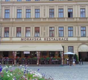Moravská Restaurace - gepflegte Fassade!