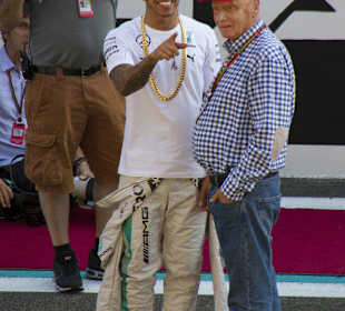 Lewis Hamilton und Niki Lauda