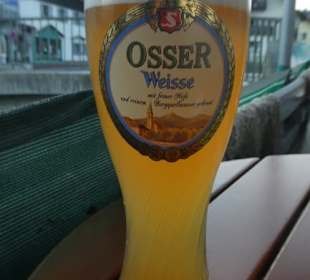 Zum Abendessen im Biergarten vom Gasthaus Arbersee