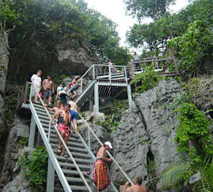 Aufstieg zum blau-grünen See!