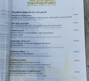 Speisekarte