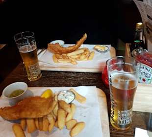 Unser Fish and Chips Teller
