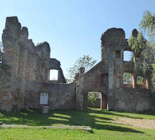 Die alten Aussengemäuer der Ruine